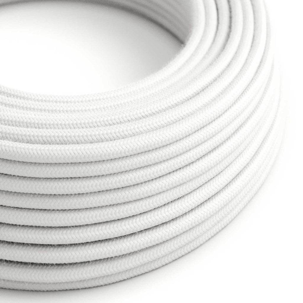 Round 3 Core Electric Cable Covered with Cotton in White