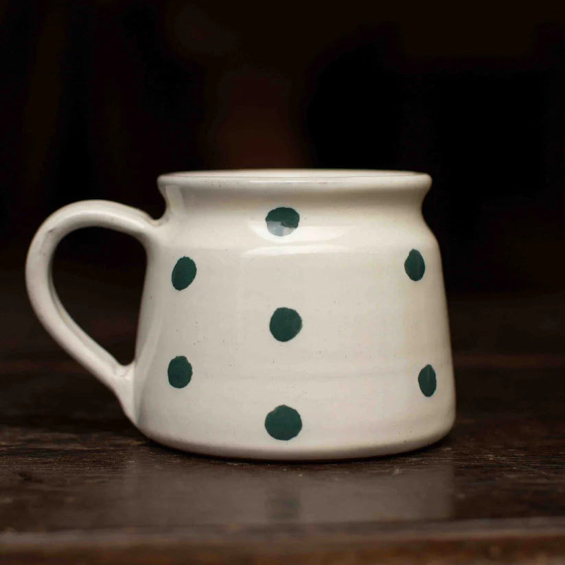 Hand Thrown Green Pattern Mug - SH12 - Uneeka