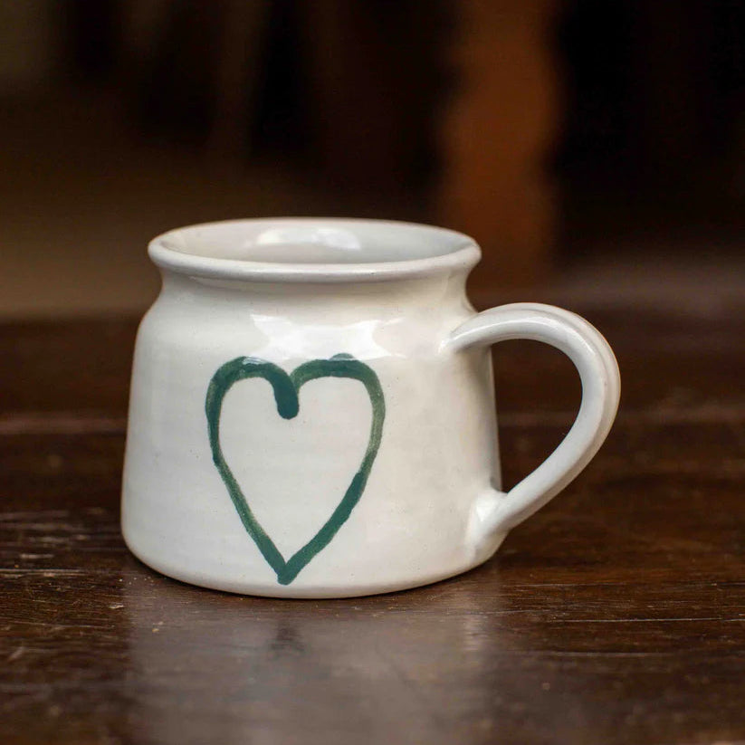 Hand Thrown Green Pattern Mug - SH14 - Uneeka
