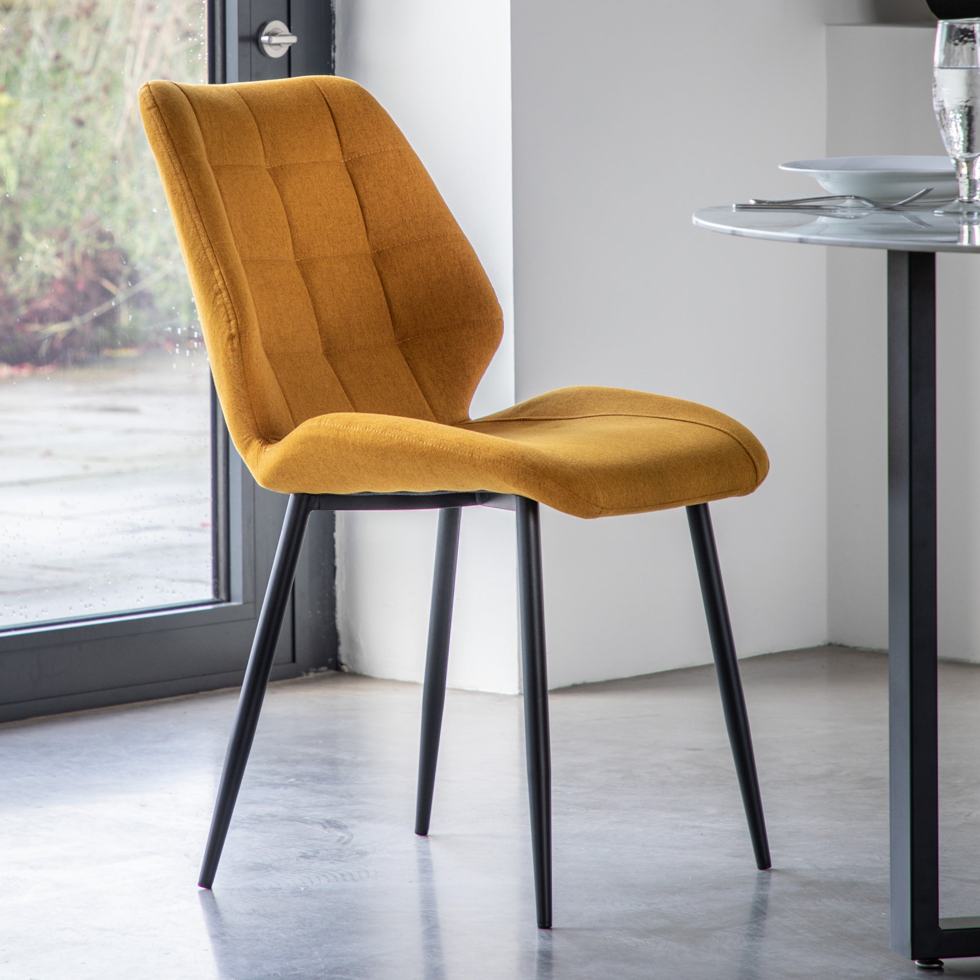Saffron Upholstered Dining Chair - Uneeka