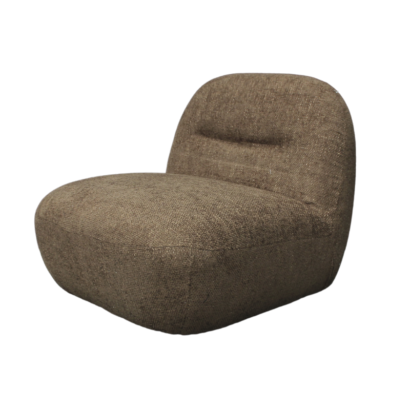 Samara Amber Boucle Oversized Swivel Chair-VLA411-side-view-Uneeka