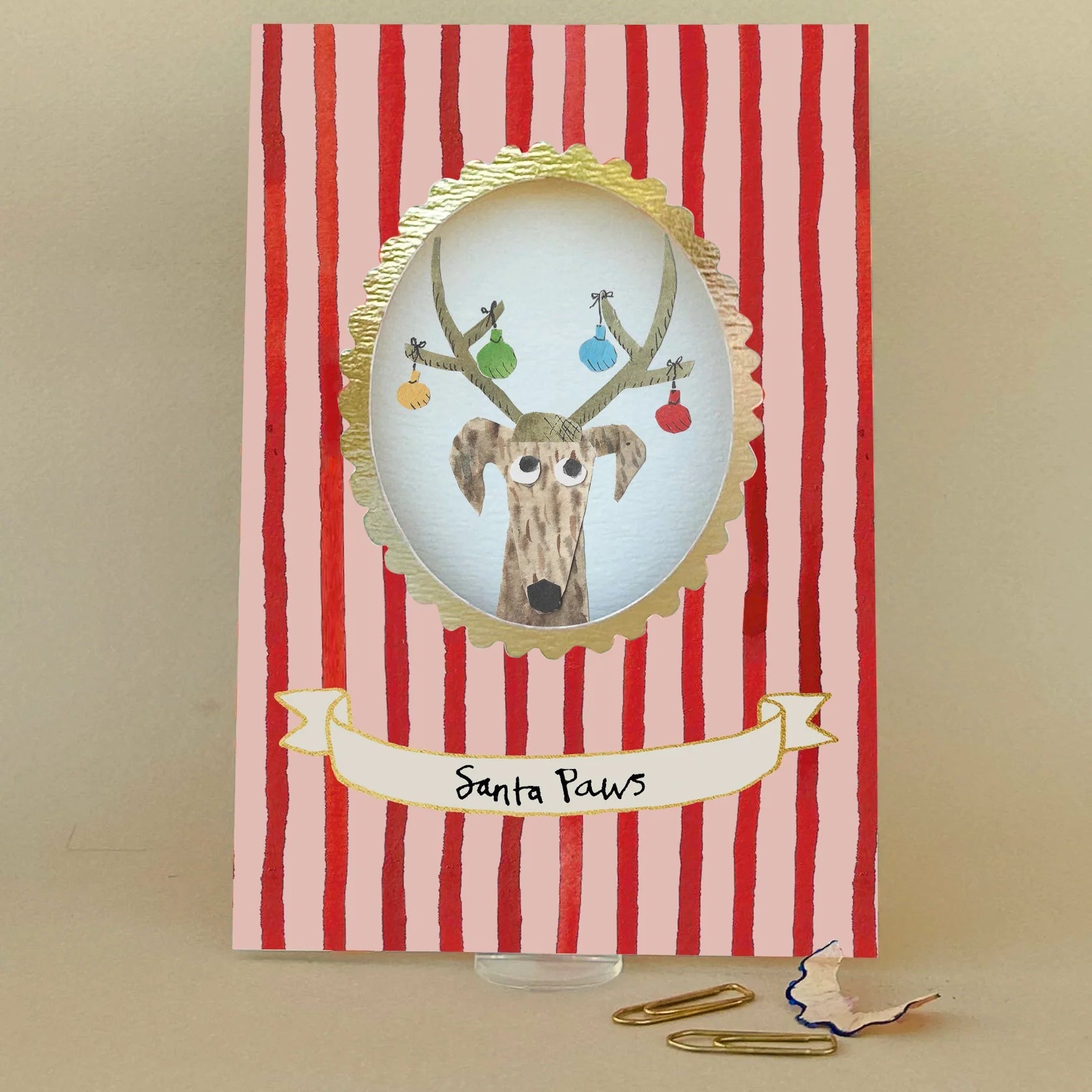 Santa Paws Christmas Card - Uneeka