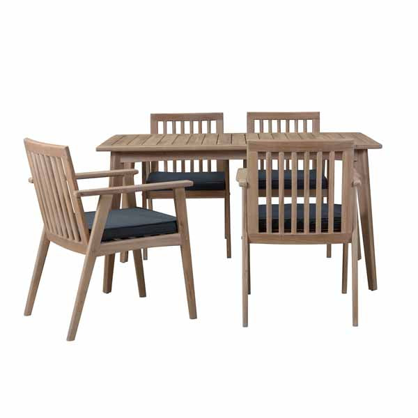 Scandi Dining Table Set with 4 Chairs