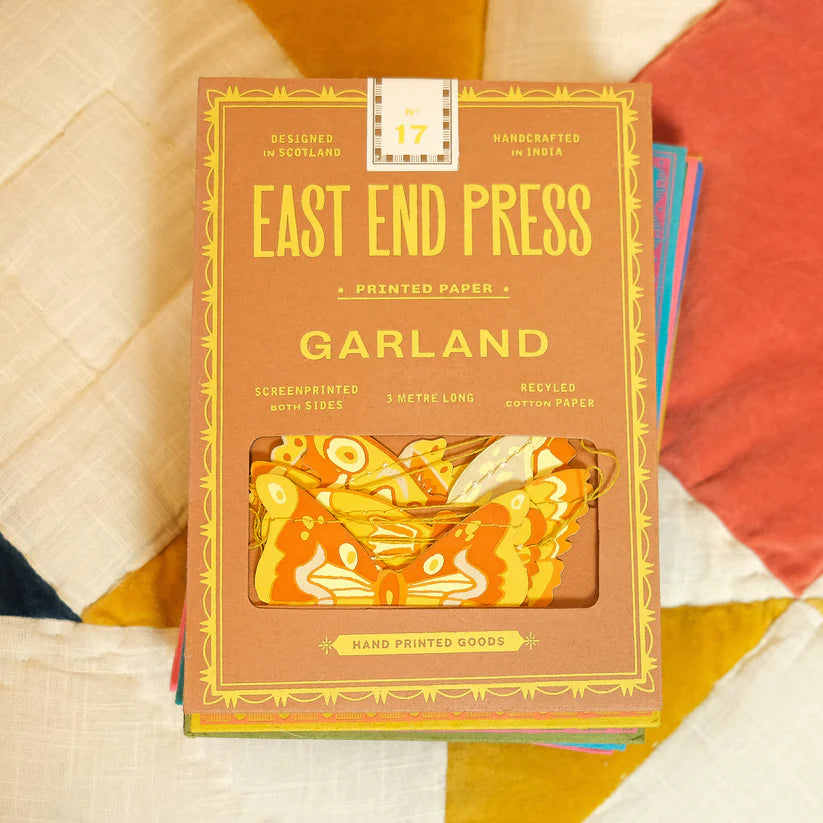 Screen Printed British Butterfly Garland - East End Press - Uneeka