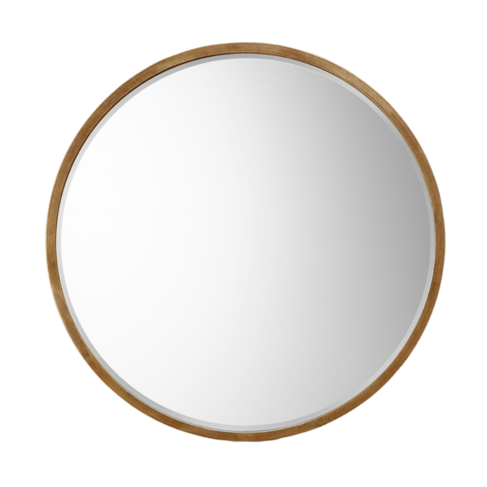 Antique Gold Finish Round Mirror