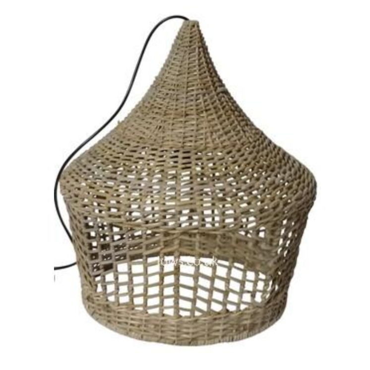 Hand Crafted Rattan Tent Shape Ceiling Light Shade