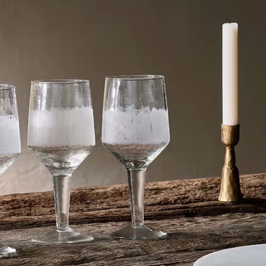 Anara Etched Wine Glass