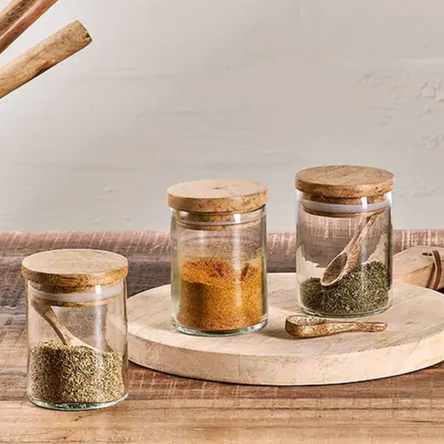 Izaan Clear Glass Spice Jar