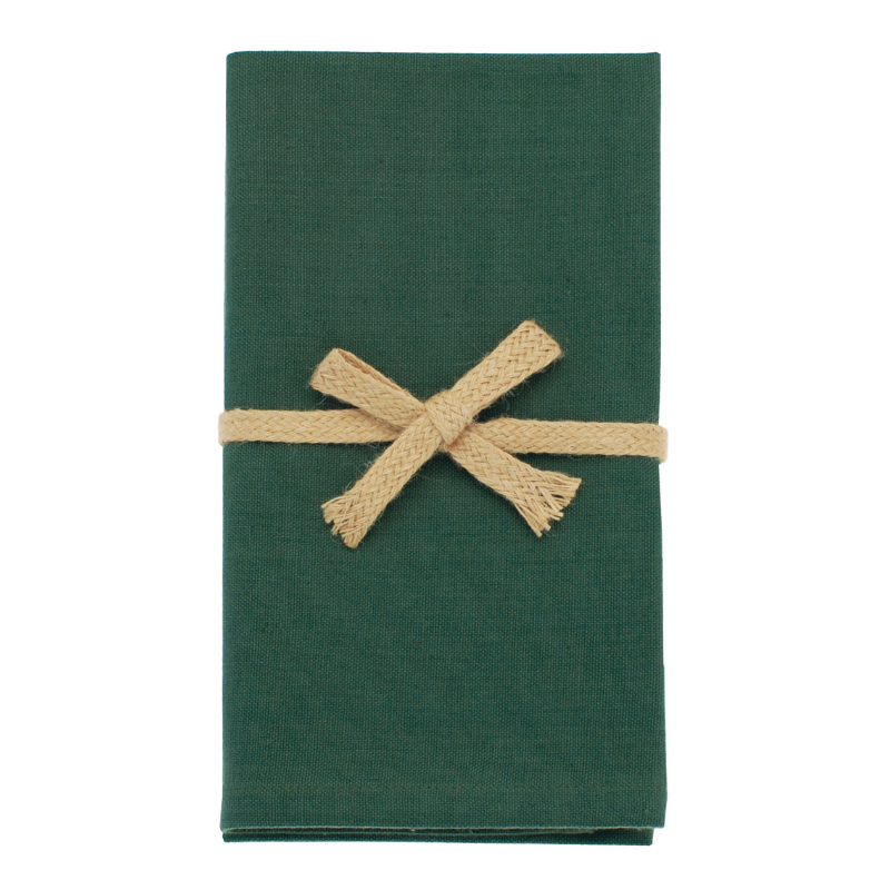 Set Of 4 Green Cotton Napkins - Uneeka