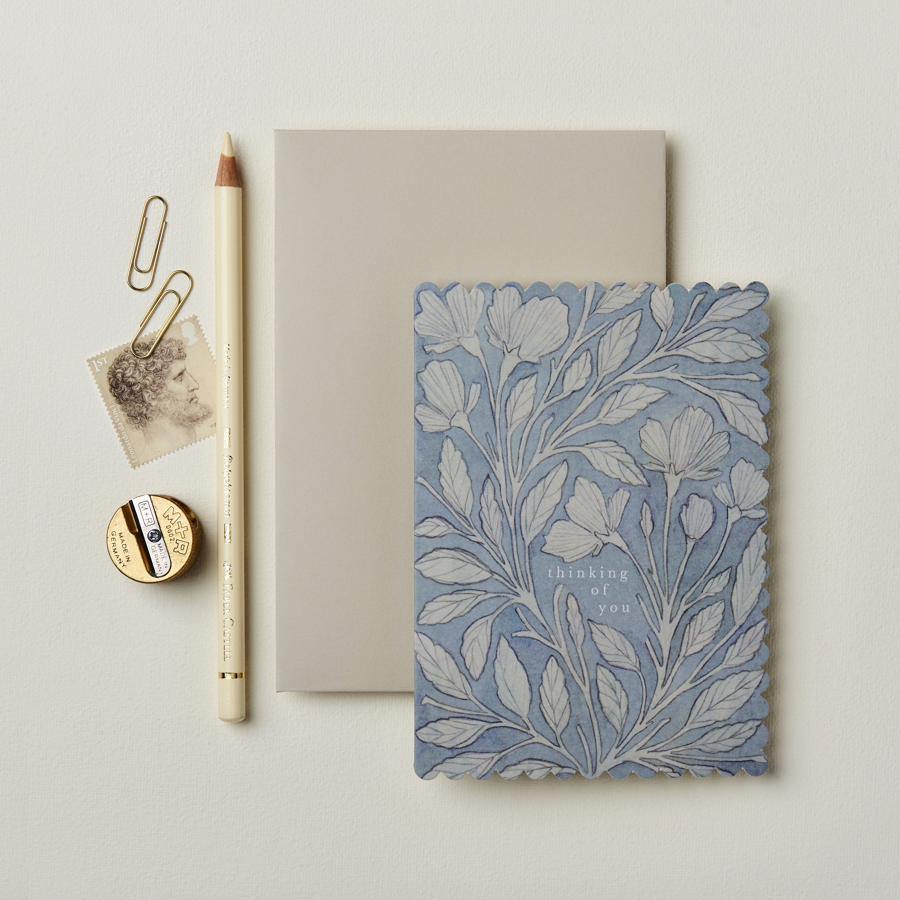 Shades of Blue Thinking of You Greetings Card - WAN 6060 - Uneeka