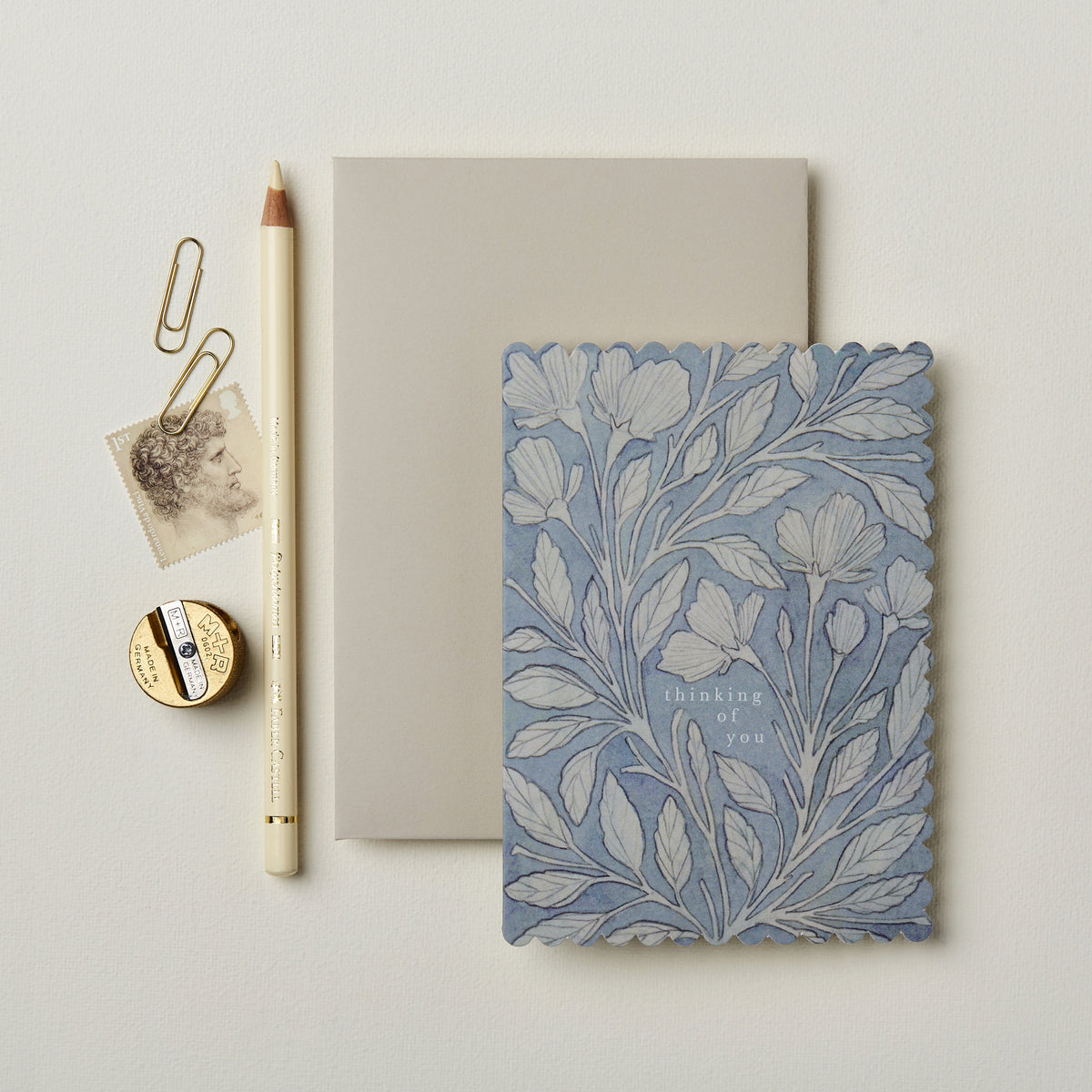 Shades of Blue Thinking of You Greetings Card - WAN 6060 - Uneeka