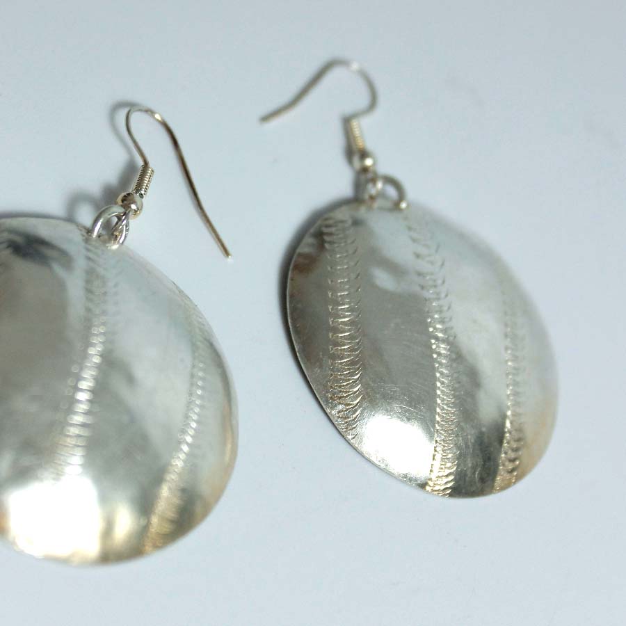 Silver Plate Large Circle Earrings