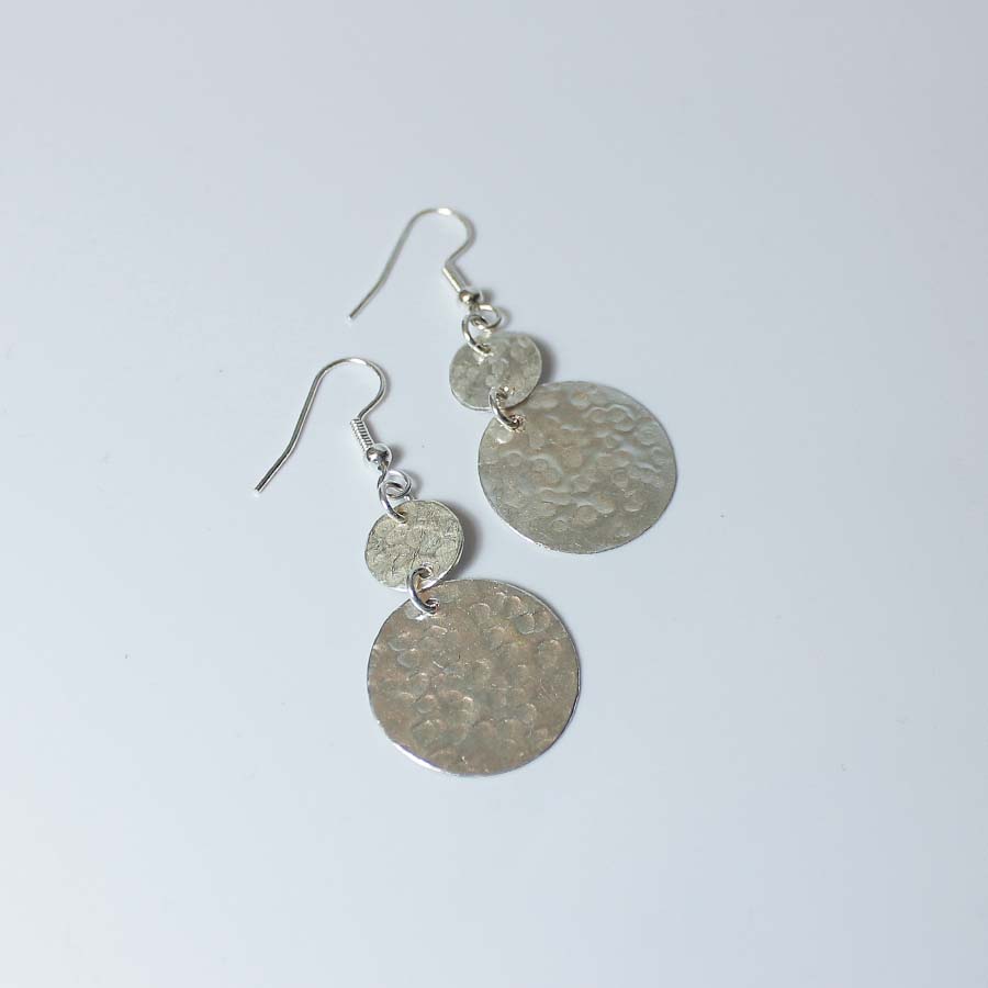 Silver Plated Coin Earrings
