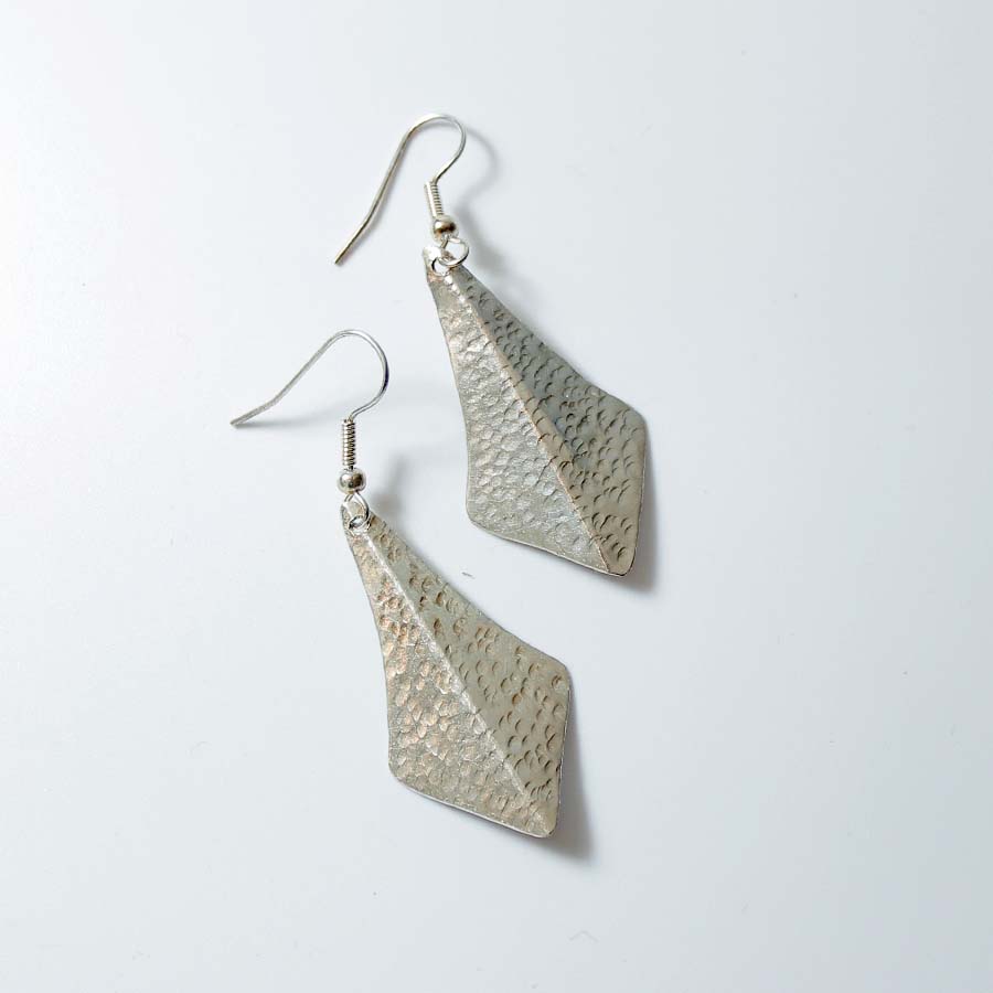 Silver Plated Fluted Earrings