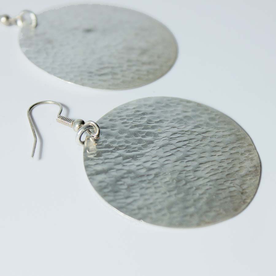 Silver Plated Large Circle Earrings