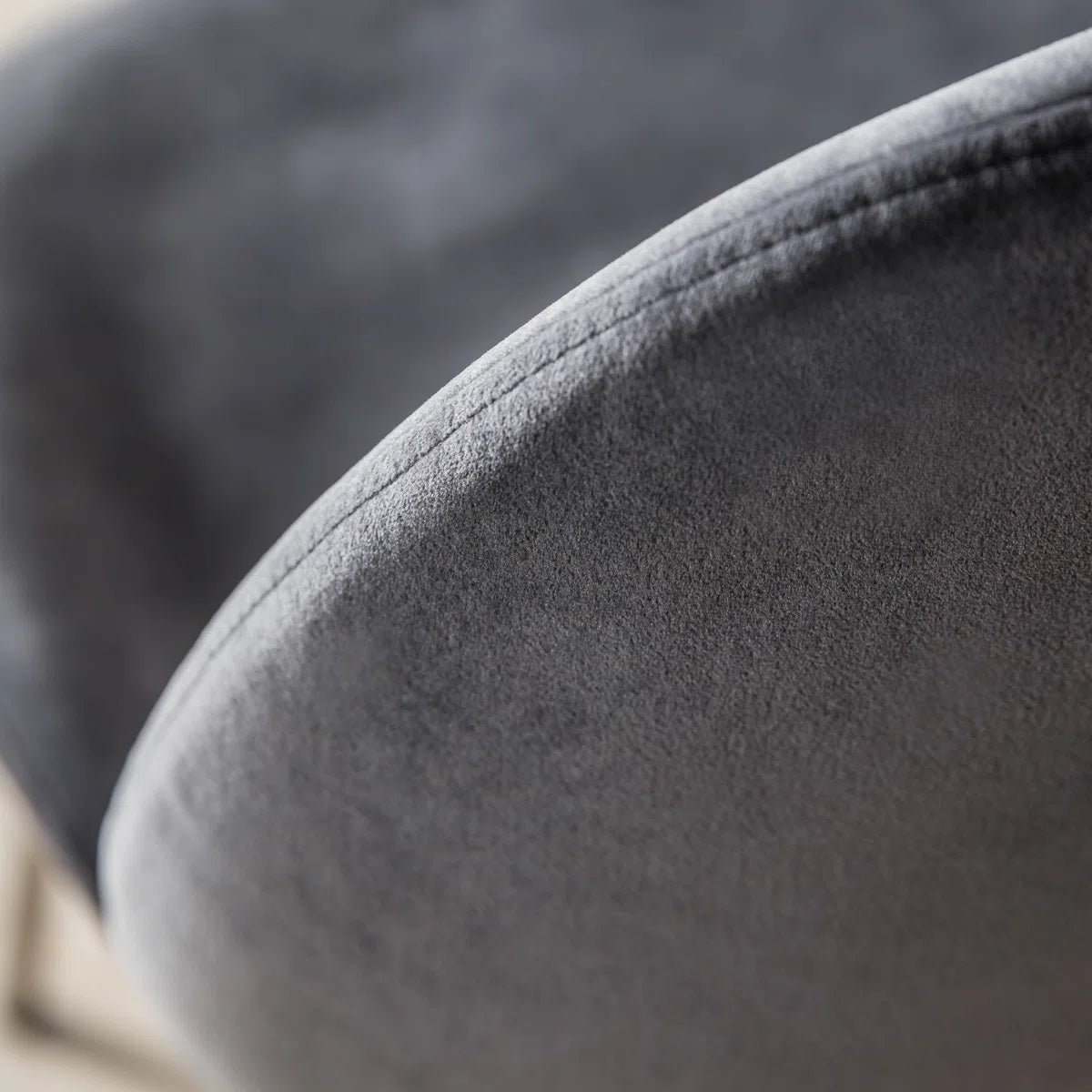 Simple Grey Velvet Dining Chair Upholstery - Uneeka