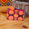 Small Embroidered Flower Purse - MultiFlowerPouchBurg S - Uneeka