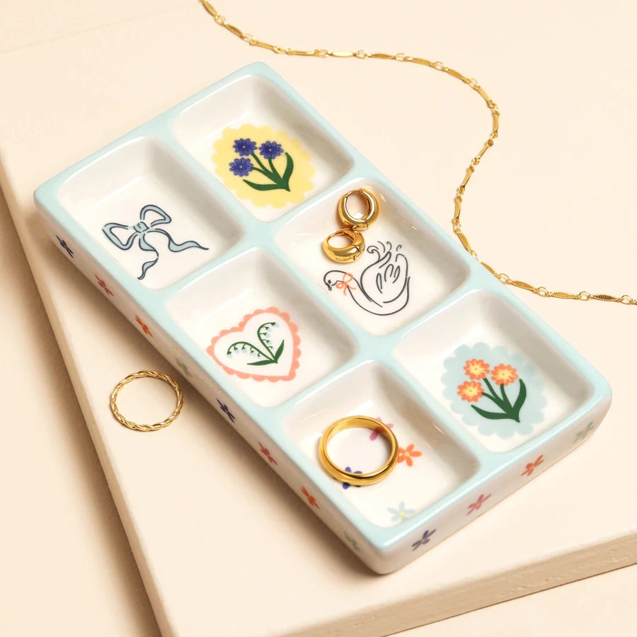 Small Motif Ceramic Trinket Tray - 82645 - Uneeka
