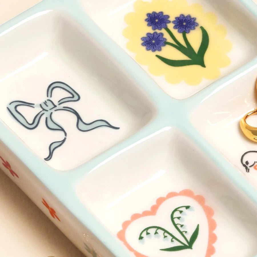 Small Motif Ceramic Trinket Tray - 82645 - Uneeka