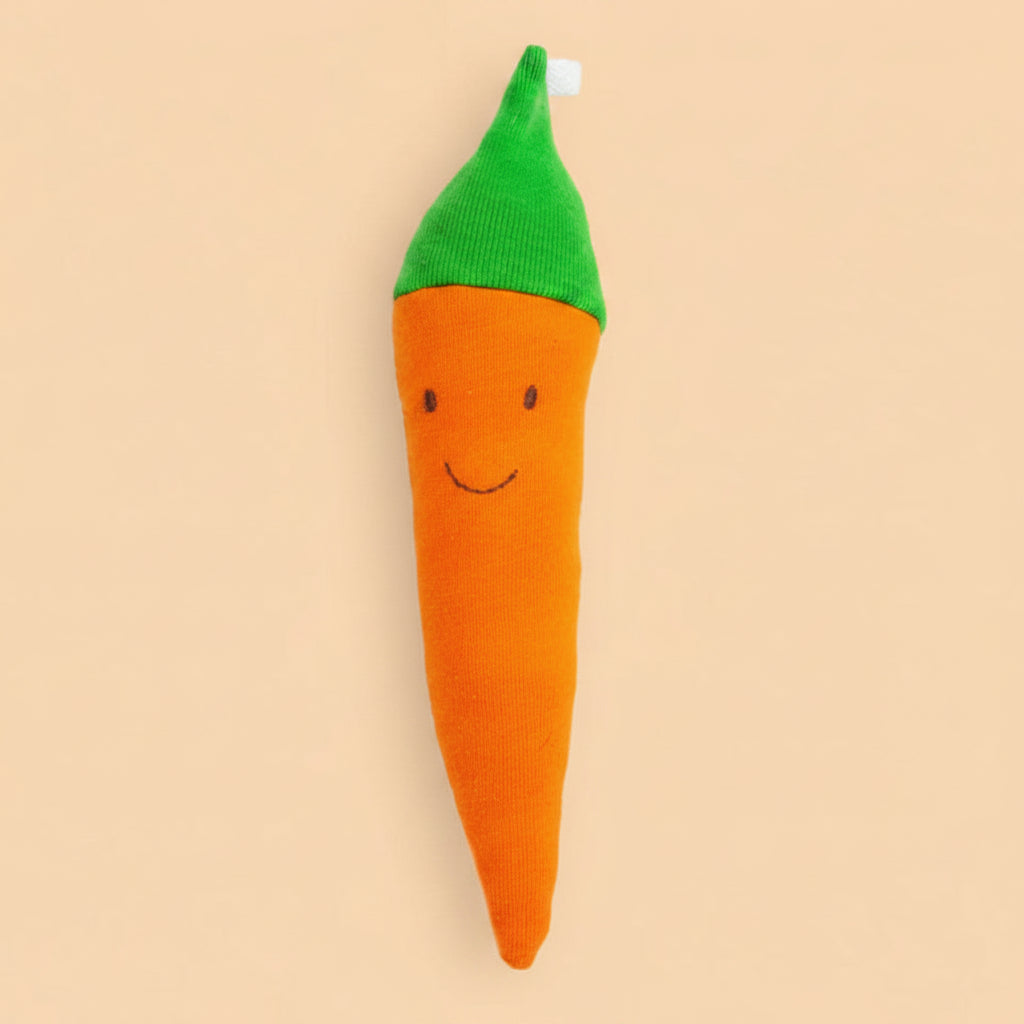 Small Organic Cotton Carrot Baby Toy - BYUTN45601 - Uneeka