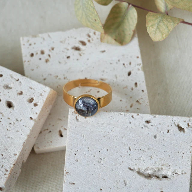 Adjustable Equinox Gold Band Ring - SR - Air Black - Uneeka