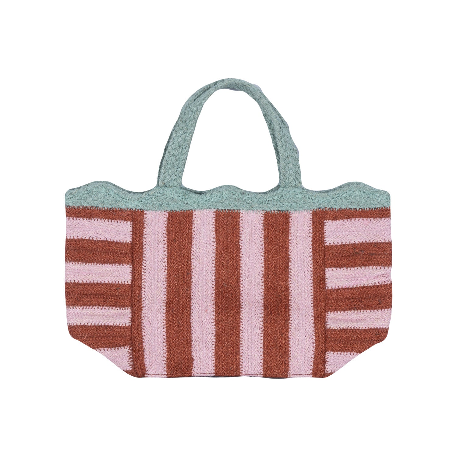 Small Scalloped Edge Striped Bag - CBB05026X23X18TRADE - Uneeka