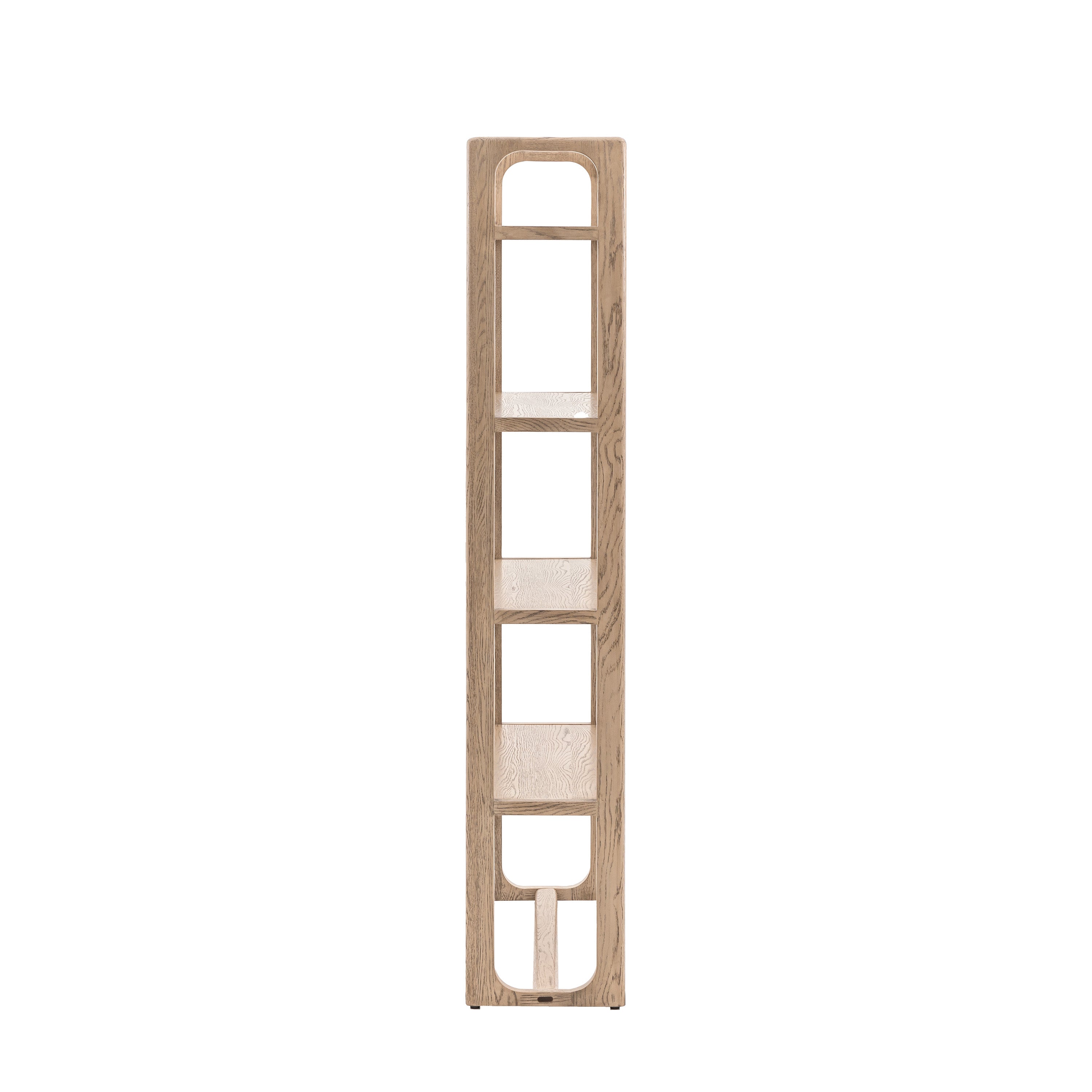 Smoked Oak Open Bookcase - Uneeka