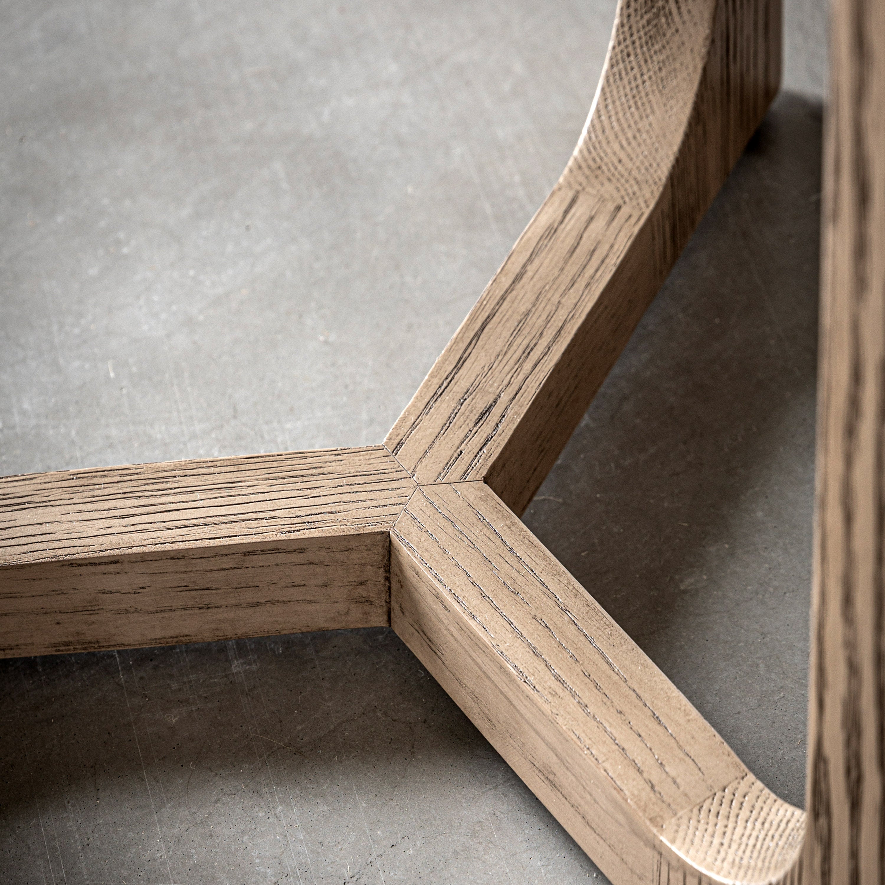 Smoked Oak Round Side Table - Uneeka