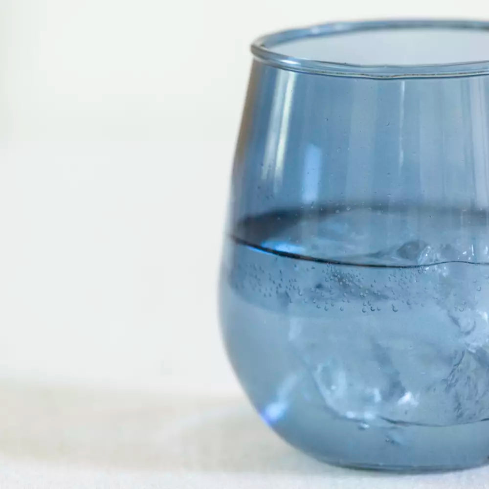 Smoky Blue Rounded Water Tumbler - Uneeka