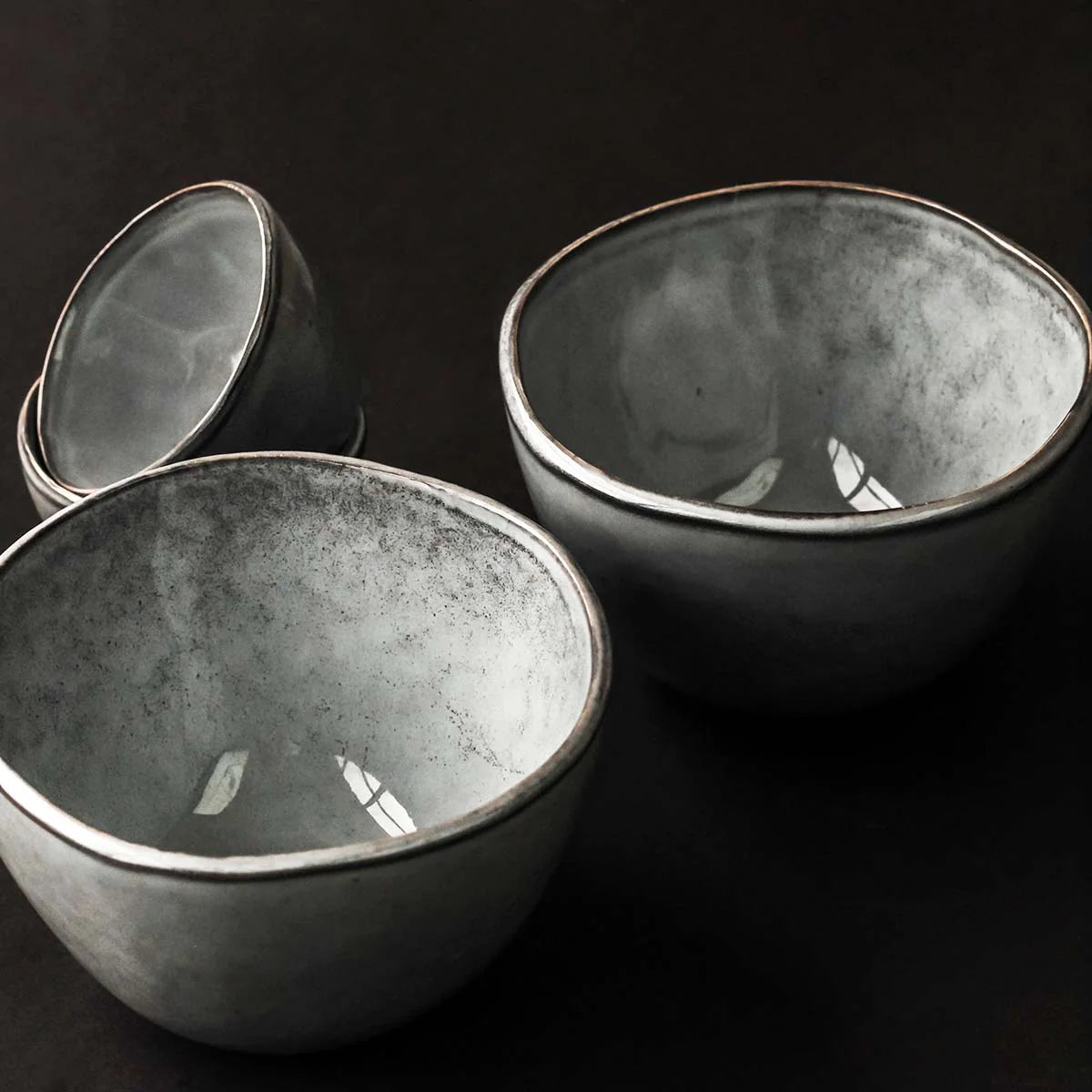 Smoky Glaze Ceramic Bowl - 1727286 PASTA BOWL - GRIS - Uneeka