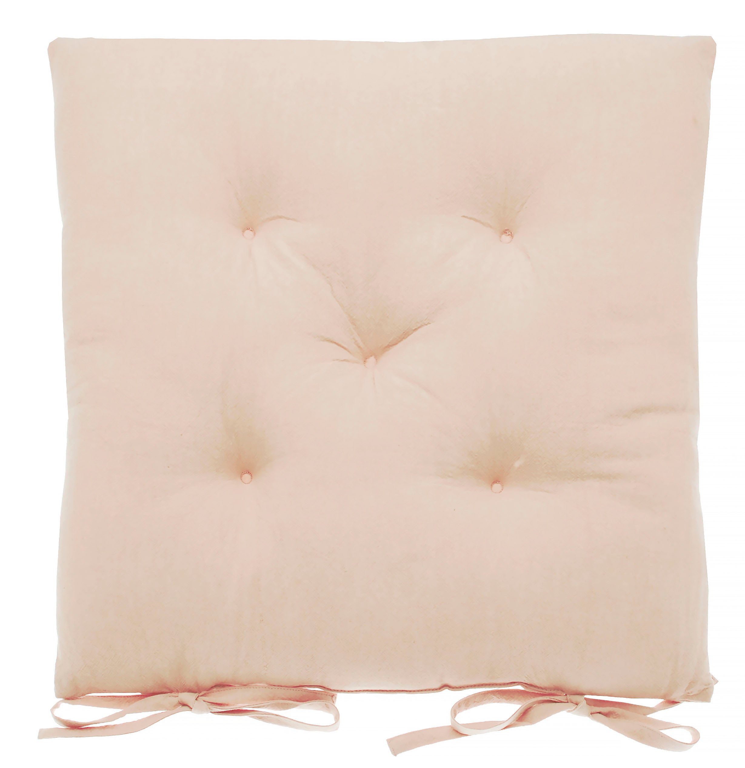 Soft Pink Cotton Seat Pad with Ties - SFSPP - Uneeka