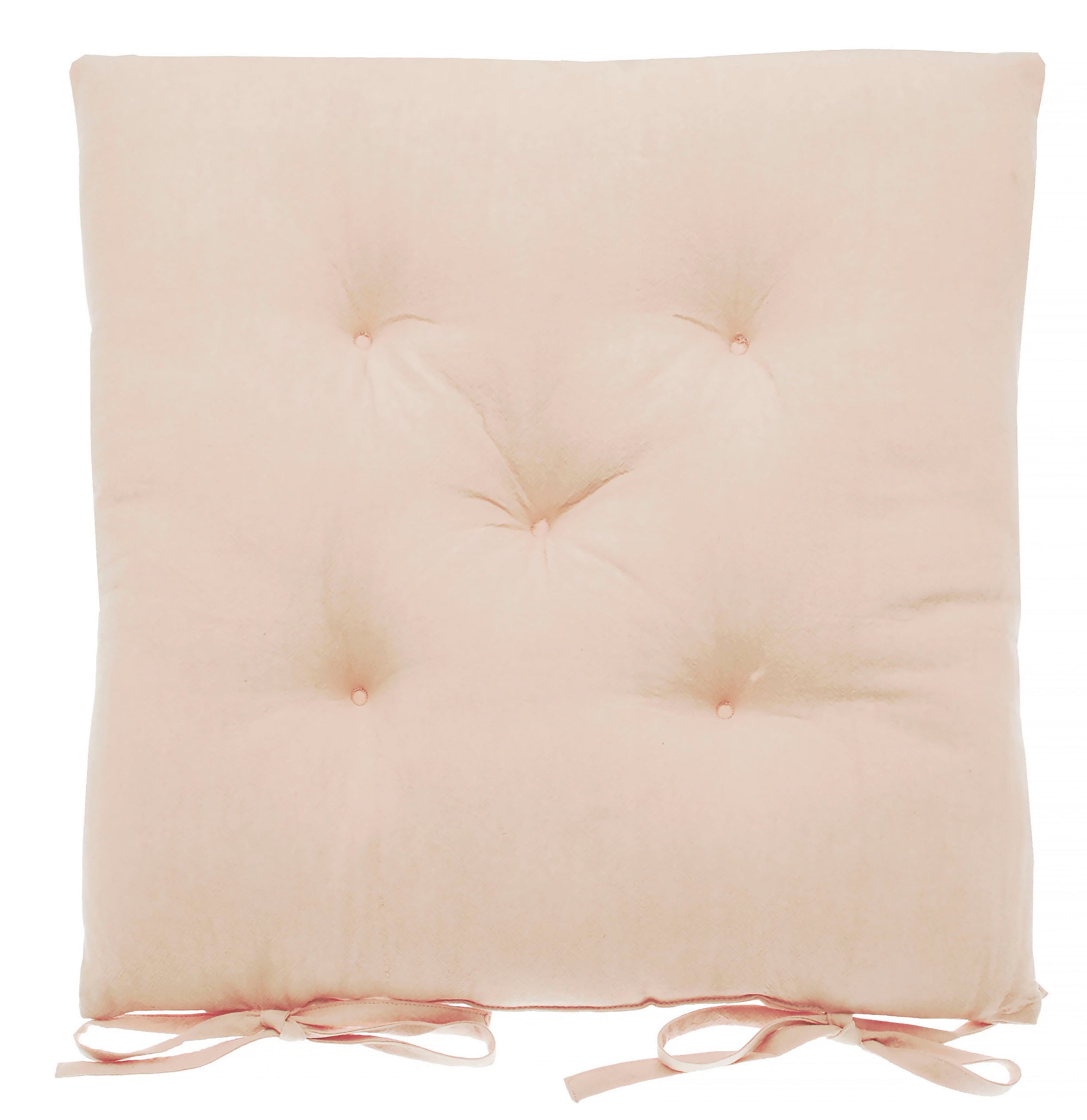 Soft Pink Cotton Seat Pad with Ties - SFSPP - Uneeka