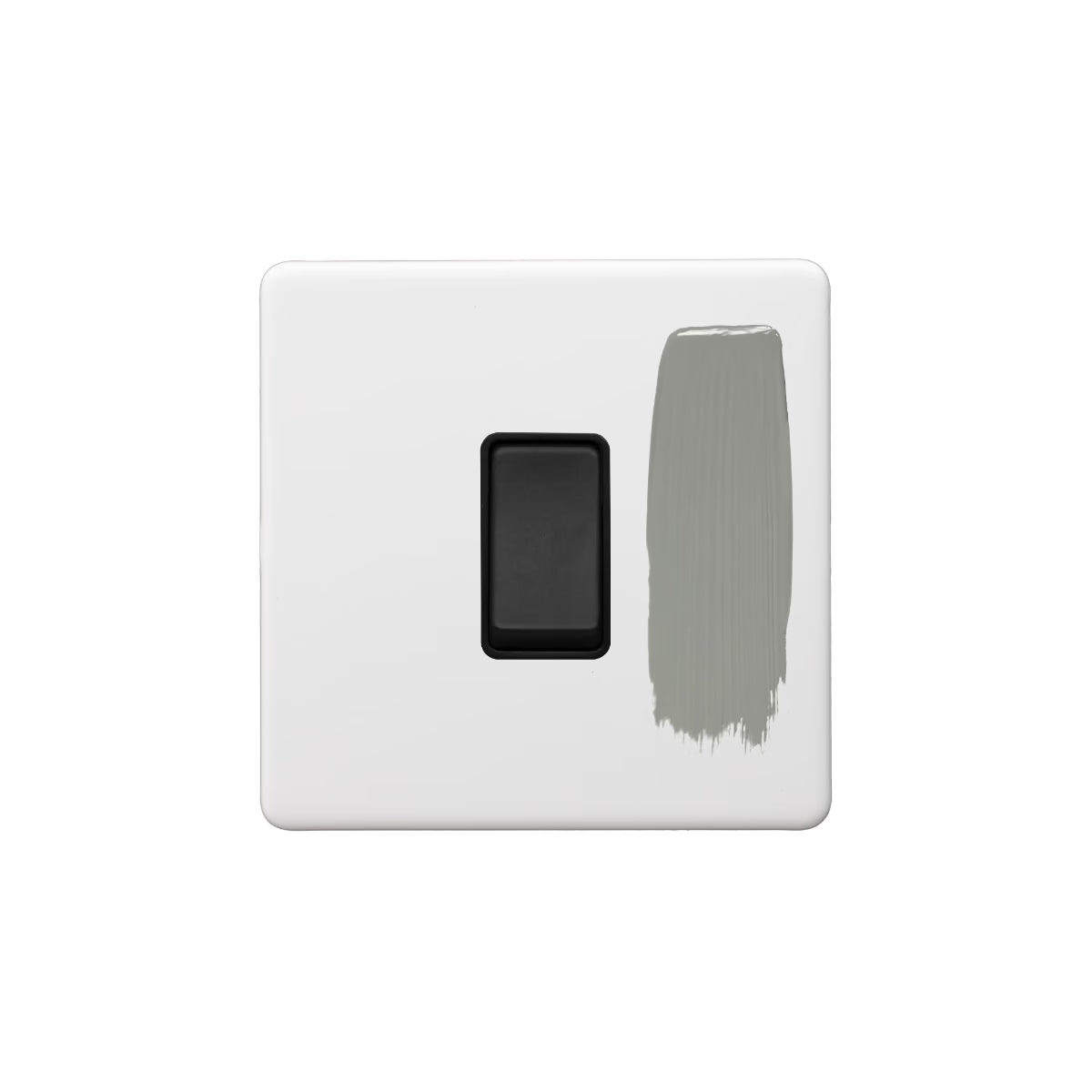 Soho Lighting 10A 1 Gang 2 Way Switch - Primed & Paintable with Matt Black Detail Uneeka
