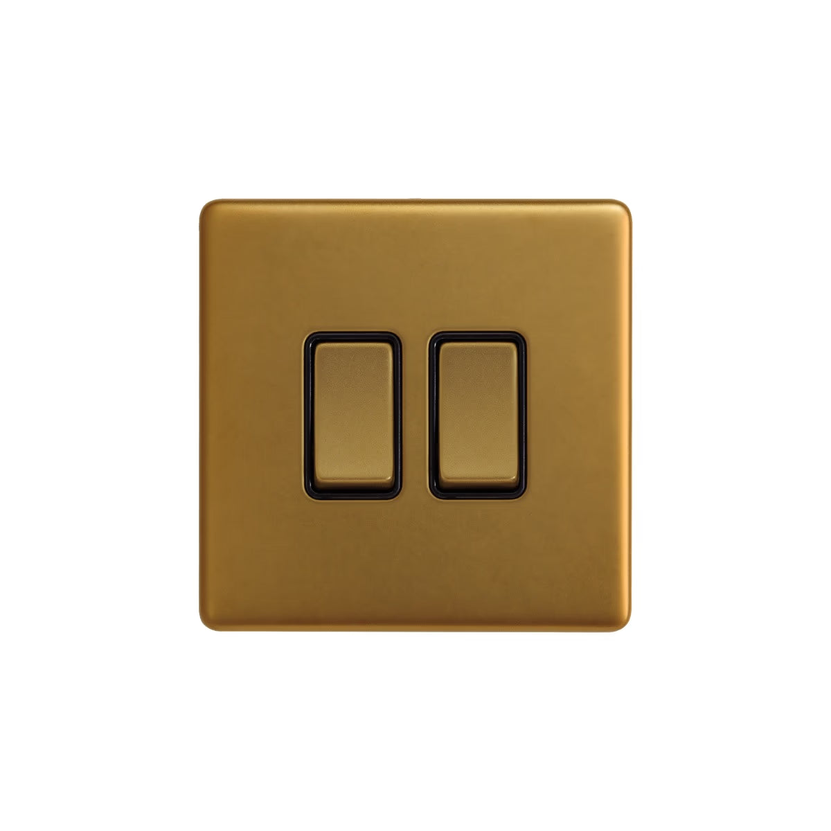 Soho Lighting 10A 2 Gang 2 Way Switch - Antique Gold - Uneeka
