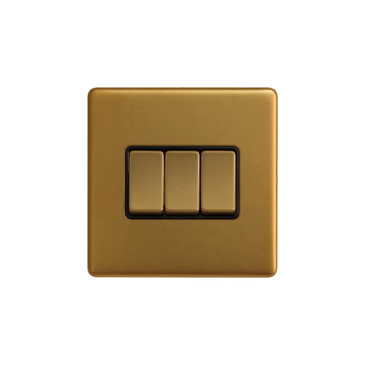 Soho Lighting 10A 3 Gang 2 Way Switch - Antique Gold - Uneeka