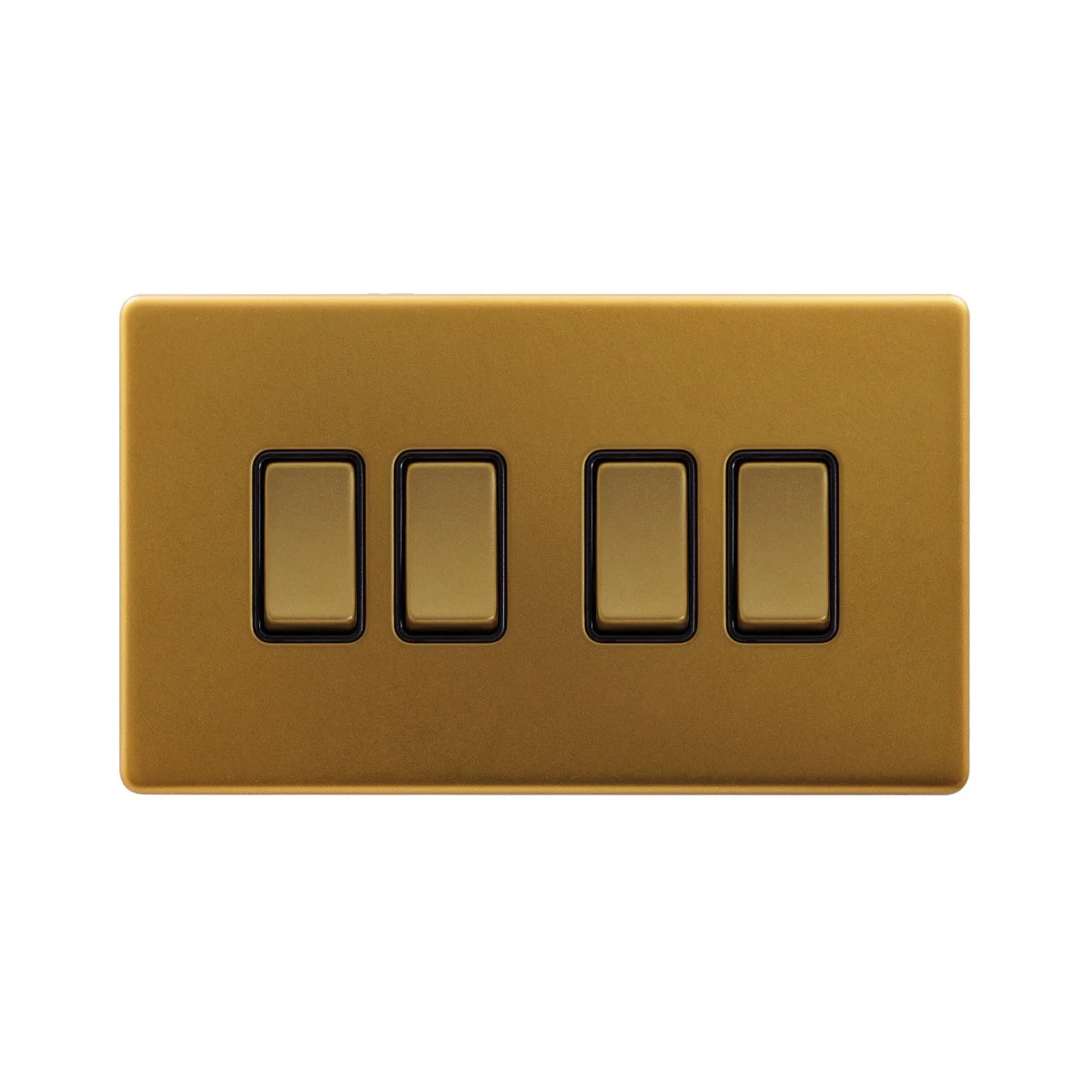Soho Lighting 10A 4 Gang 2 Way Switch - Antique Gold - Uneeka