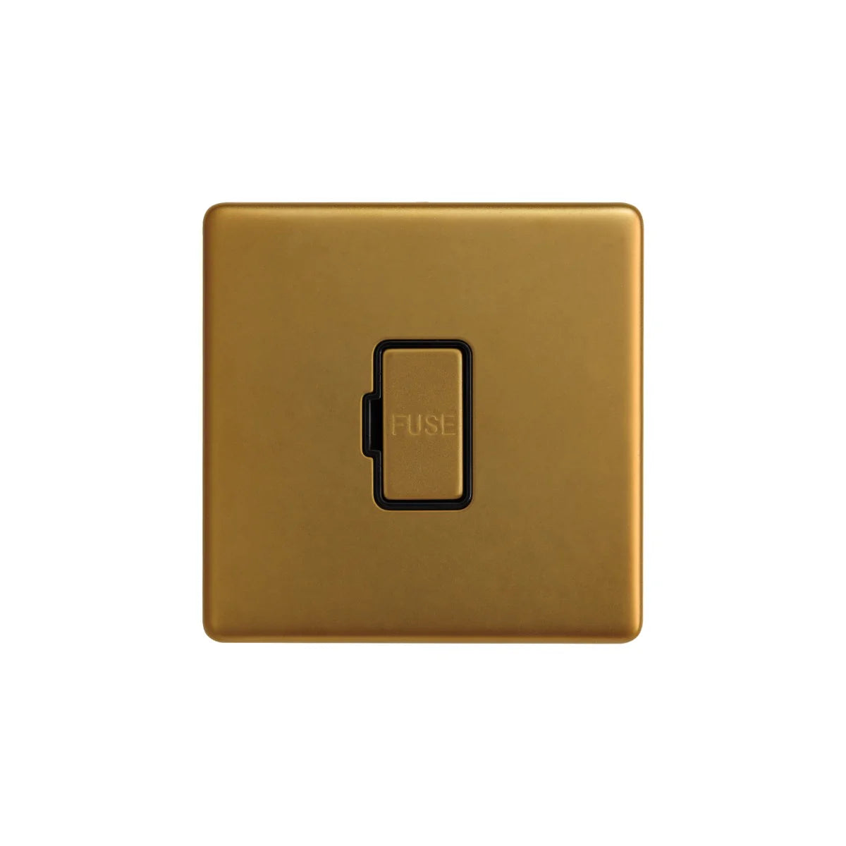 Soho Lighting 13A Double Pole Unswitched Fused Connection Unit Antique Gold Uneeka