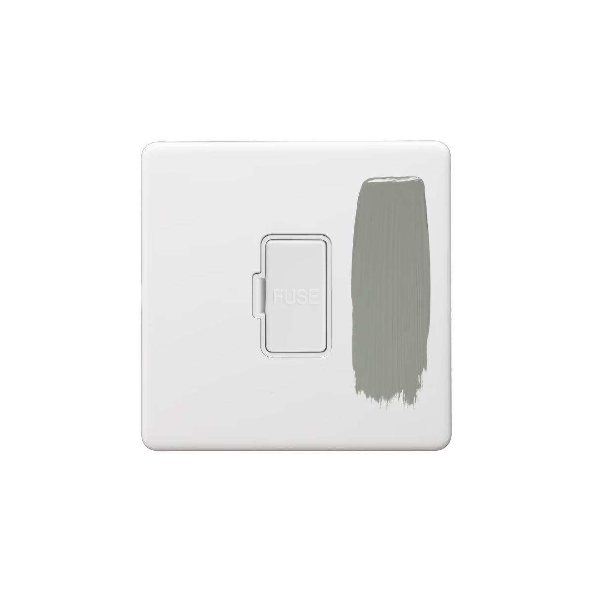 Soho Lighting 13A Double Pole Unswitched Fused Connection Unit Paintable with White Switch Uneeka
