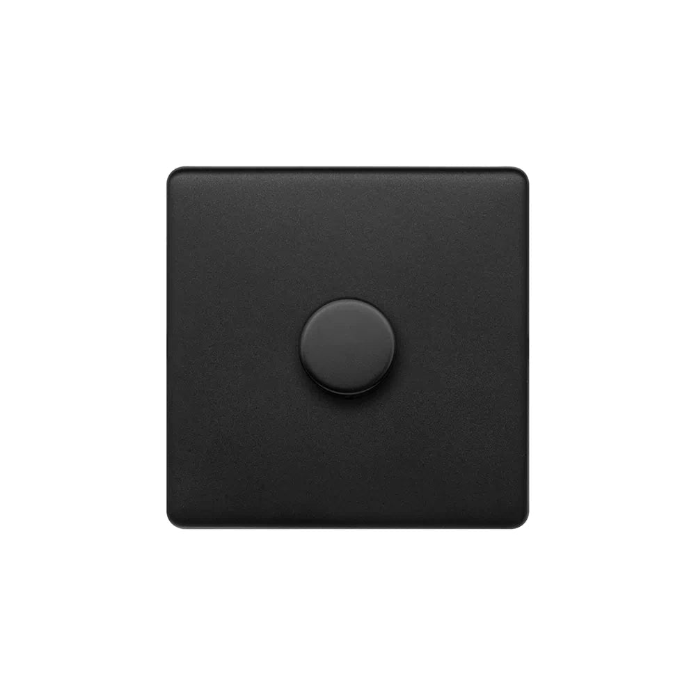 Soho Lighting 1 Gang 2 Way Intelligent Dimmer Switch - Matt Black - Uneeka