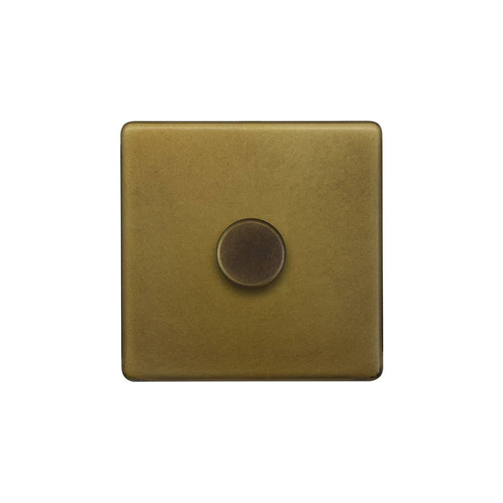 Soho Lighting 1 Gang 2 Way Intelligent Dimmer Switch - Old Brass - Uneeka