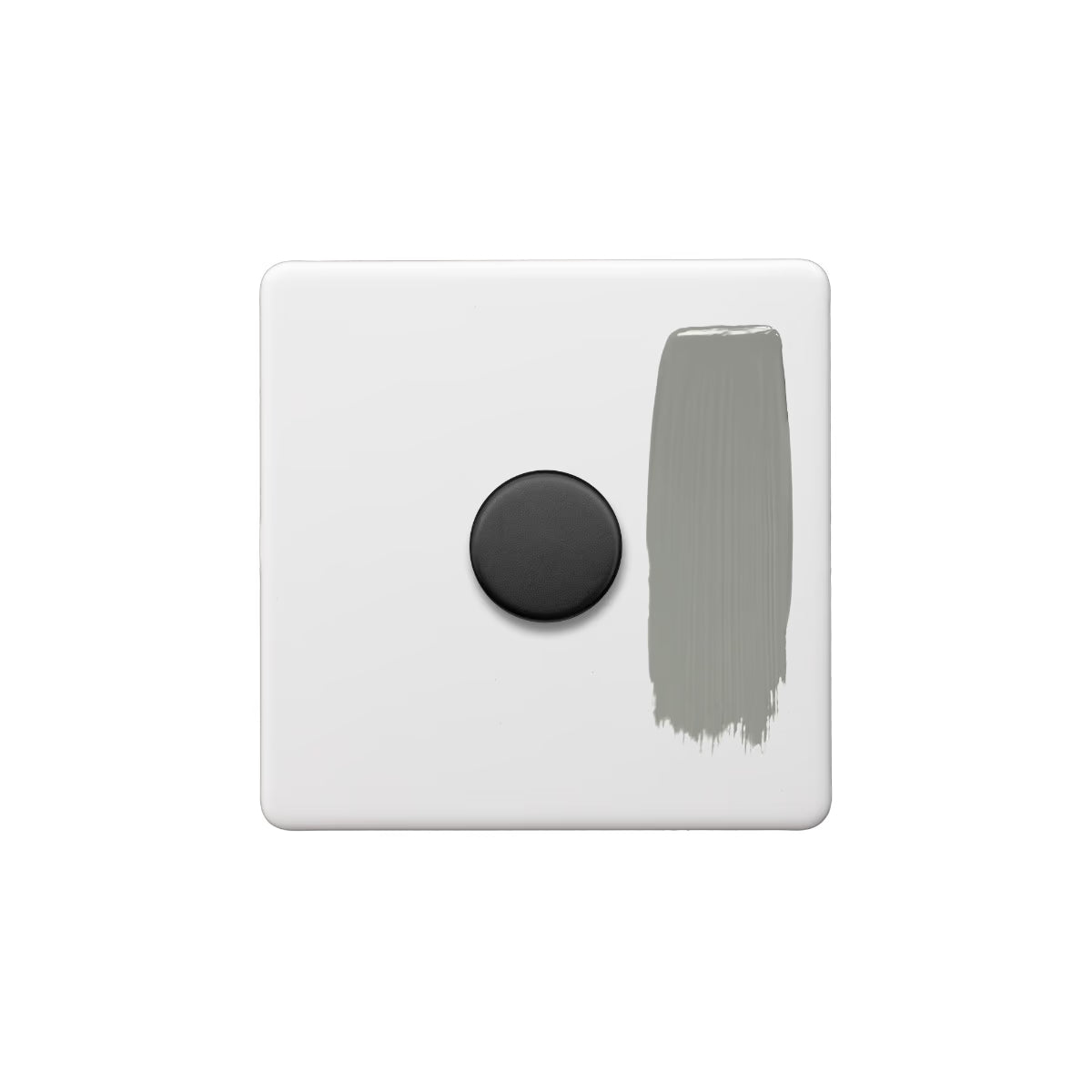 Soho Lighting 1 Gang 2 Way Intelligent Dimmer Switch - Paintable with Matt Black Switch Detail Uneeka