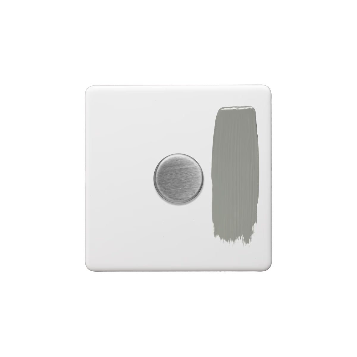 Soho Lighting 1 Gang 2 Way Intelligent Dimmer Switch - Paintable with Brushed Chrome Switch - Uneeka