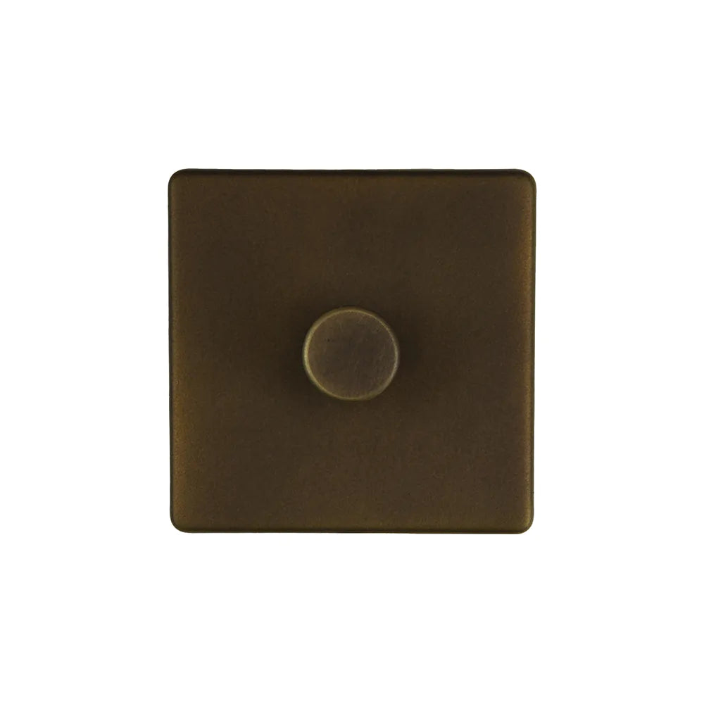 Soho Lighting 1 Gang 2 Way Intelligent Dimmer Switch - Vintage Brass - Uneeka