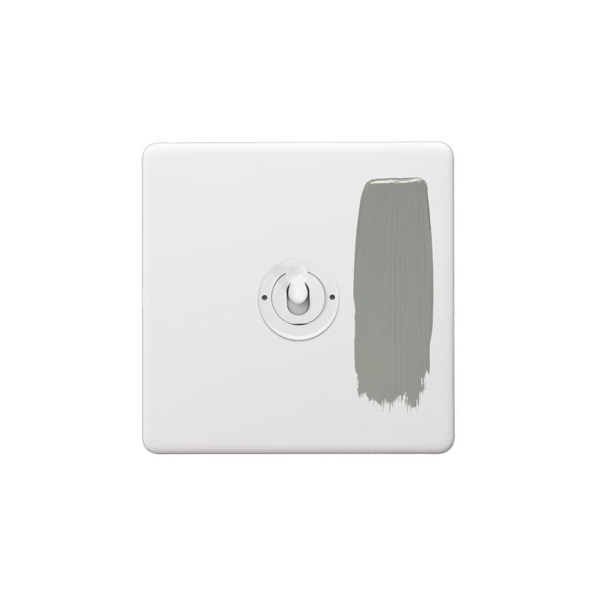 Soho Lighting 1 Gang 2 Way Toggle Switch - Paintable Primed Finish with White Detail - Uneeka