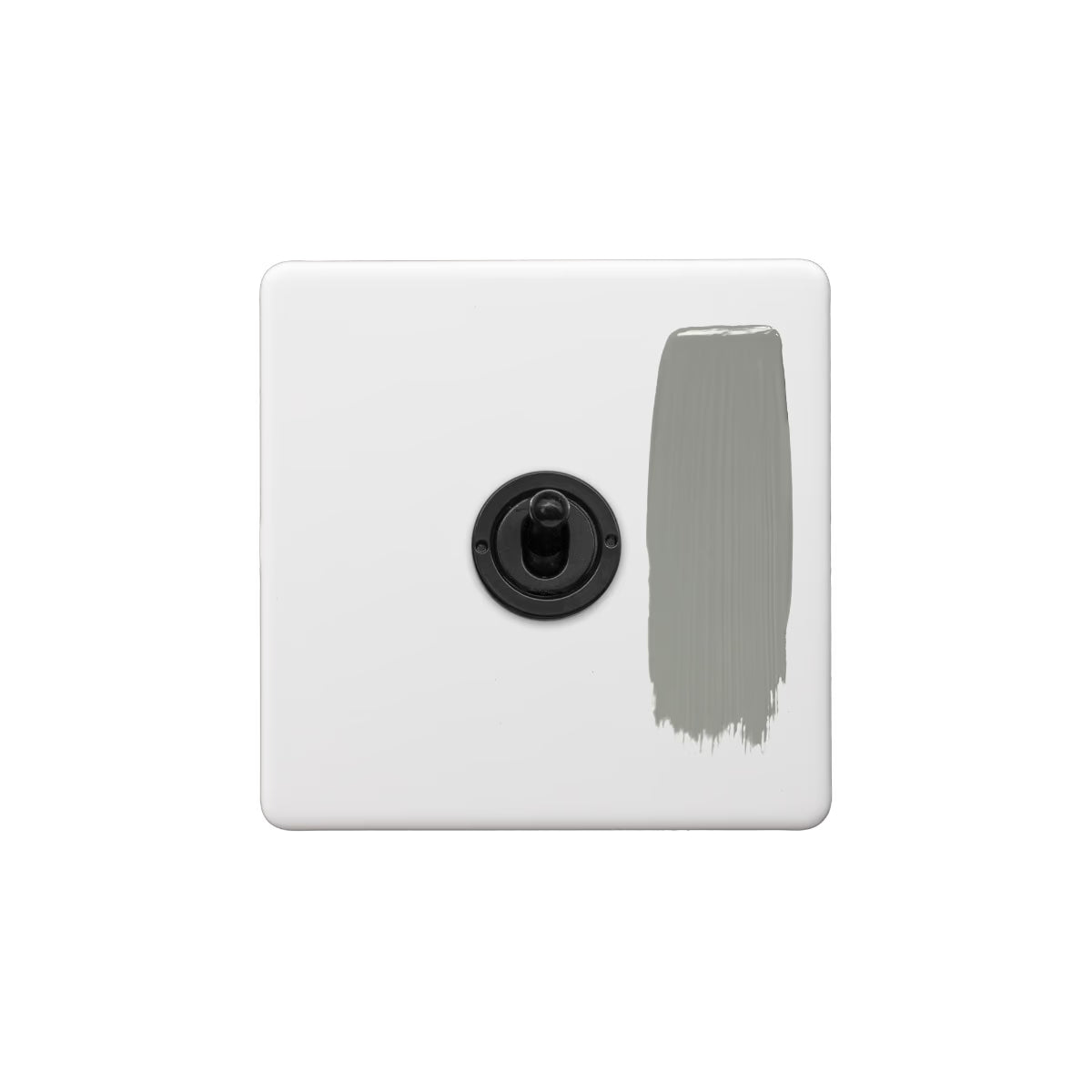Soho Lighting 1 Gang 2 Way Toggle Switch - Primed & Pintable with Matt Black finish - Uneeka