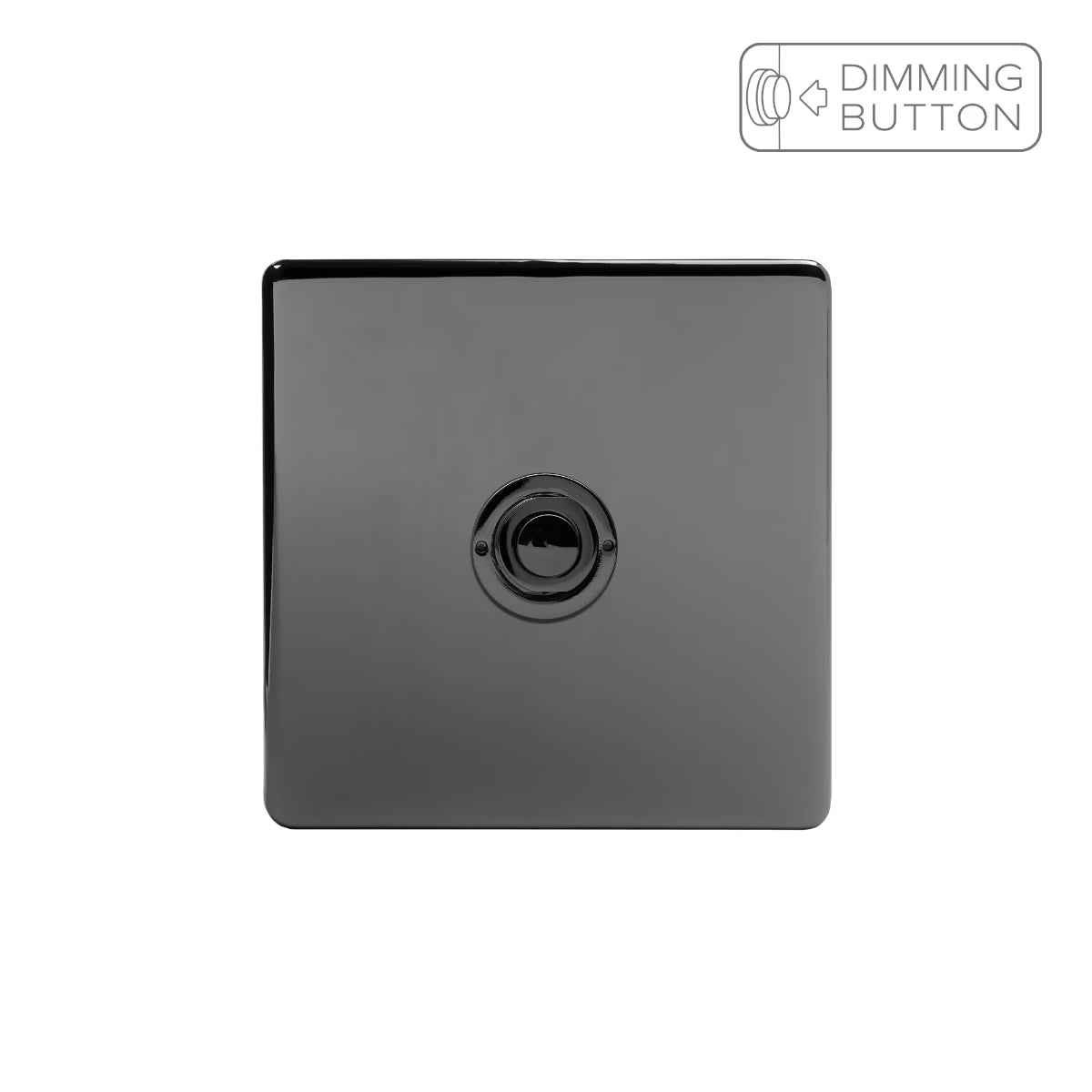 Soho Lighting 1 Gang 6A Push Button Dimmer Switch - Black Nickel - Uneeka