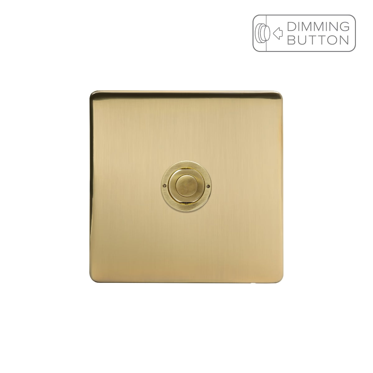 Soho Lighting 1 Gang 6A Push Button Dimmer Switch - Brushed Brass - Uneeka