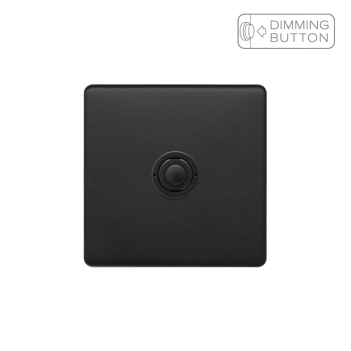 Soho Lighting 1 Gang 6A Push Button Dimmer Switch - Matt Black - Nickel
