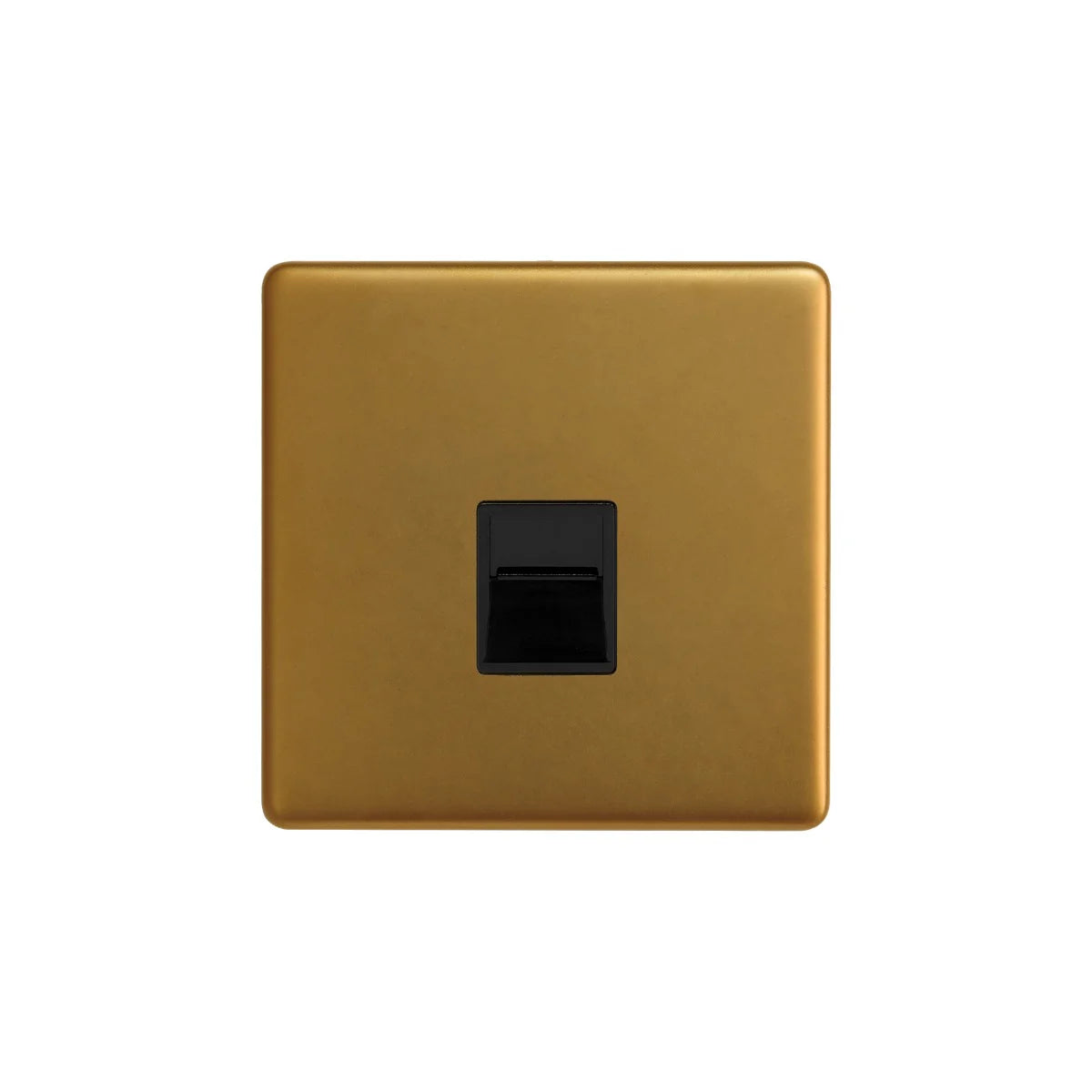Soho Lighting 1 Gang BT Telephone Secondary Socket Antique Gold Uneeka