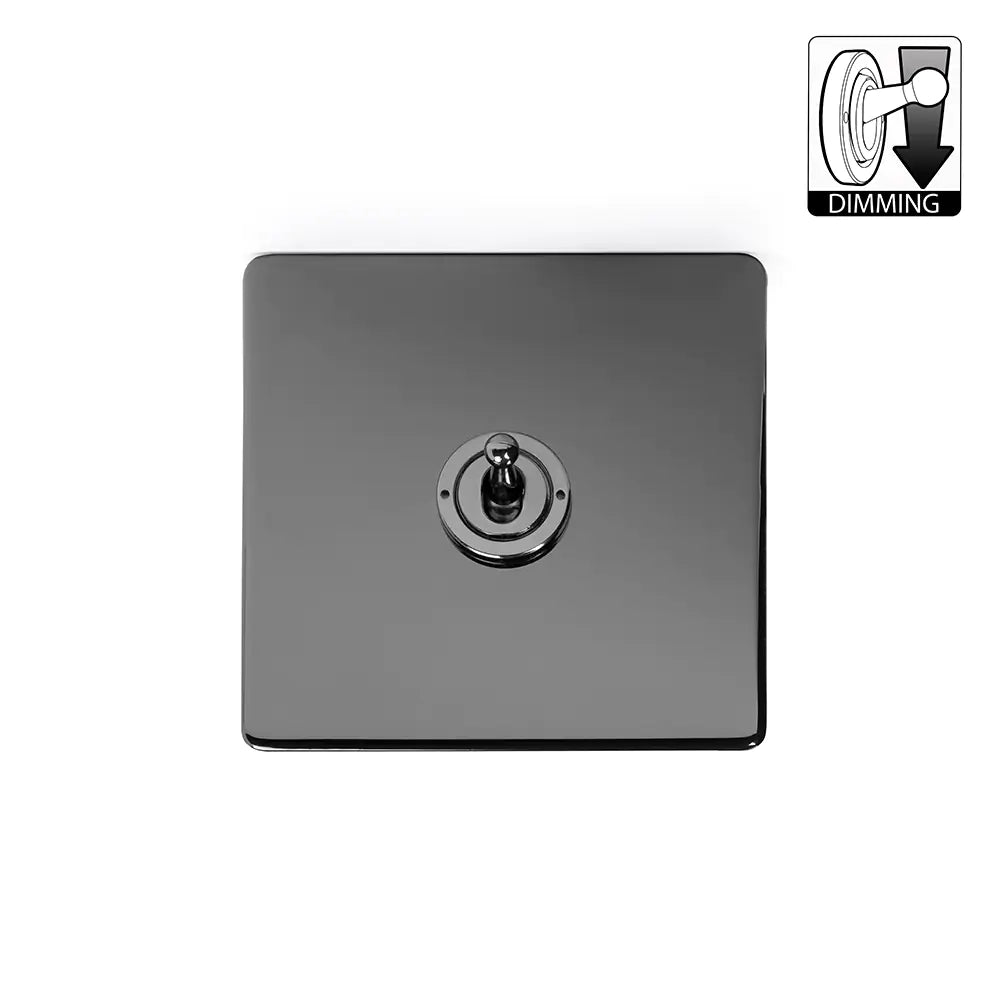 Soho Lighting 1 Gang Dimming Toggle Switch - Black Nickel - Uneeka - SS-SH-20-LTS501-BN